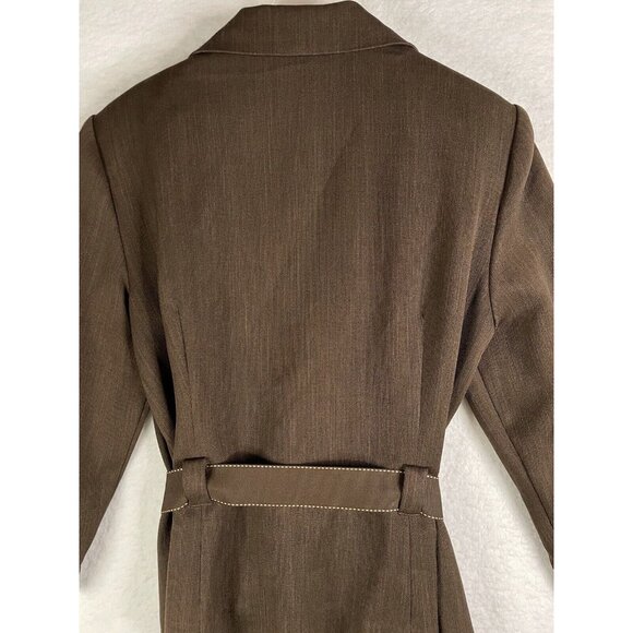 Studio 1 Womens size 12 Jacket / Blazer in Brown with Ribbon Belt - Picture 4 of 8